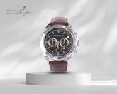 ⏱️ Chronographe Élégance Cuir marron