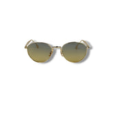 Lunettes de Soleil Unisexe Round-Oval – Olive Gold Gradient Edition