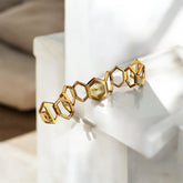 Montre Femme Dorée Design Géométrique | Luxe