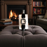 Montre Femme Argentée Noire | Élégance Chic & Moderne