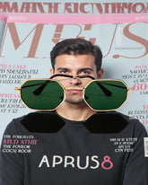 Octogonales Gold & Verres Verts