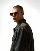 Monture dorée & verres marron dégradés