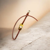 Montre Femme Dorée Fine | Bracelet Cuir Marron