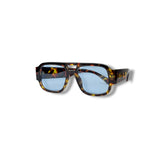 Lunettes de Soleil Unisexe Oversized – Tortoise Ice Blue Edition