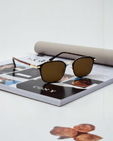 Monture écaille & verres bruns