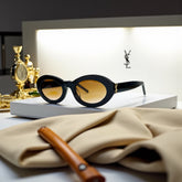 Lunettes de Soleil Femme – Saint Laurent Oval Black & Brown