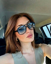 Lunettes pilote noir bleu dégradé