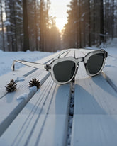 Monture transparente & verres Gris