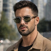 Lunettes Homme Olive Hexagonal