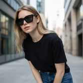Lunettes de Soleil Femme – Saint Laurent Square Black & Gold