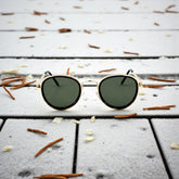 Lunettes homme – Doré & vert foncé