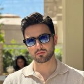 Tortoise Bleu Dégradé – Lunettes Homme