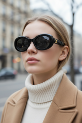 Lunettes Noires ovales