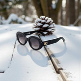 Monture noire & logo doré 🖤