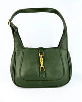 Sac à main en cuir avec garniture dorée – Disponible en noir, vert et bordeaux