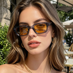 Lunettes Femme UV400 – Orange Crystal Fumé