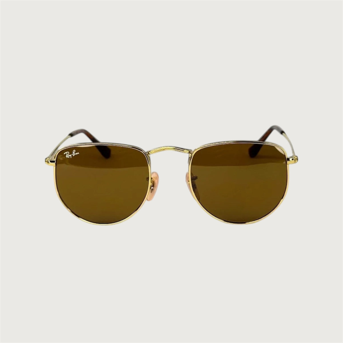 Lunettes de soleil homme dorées avec verres marron – Style classique