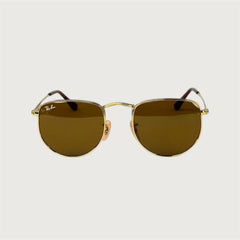 Lunettes de soleil homme dorées avec verres marron – Style classique
