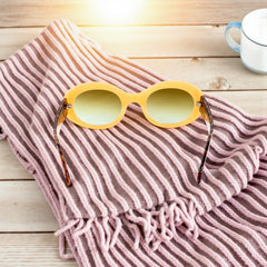 Monture jaune pastel & branches écaille ☀️