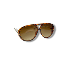 Lunettes Femme Oversize UV400 – Golden Leopard