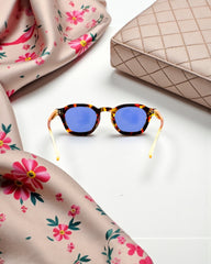 Monture écaille & verres bleus