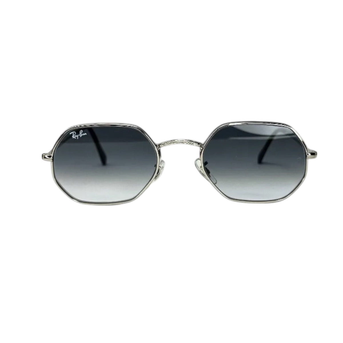 Ray-Ban RB3556N 001/3F – Lunettes de soleil Octogonale Silver & Dégradé