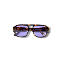 Lunettes de Soleil Femme Oversized – Tortoise Purple Smoke Edition