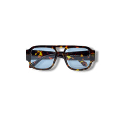 Lunettes de Soleil Homme Oversized – Tortoise Ice Blue Edition