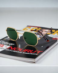 Octogonales Gold & Verres Verts