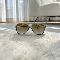 Lunettes pilote transparent – verres marron dégradé