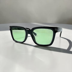 Lunette Carrée Noir Profond – Green Vision UV400