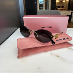 Lunettes de soleil femme – Miu Miu MU10AV Noir & Doré