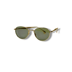 Lunettes de Soleil Femme Round Cat-Eye – Olive Gold