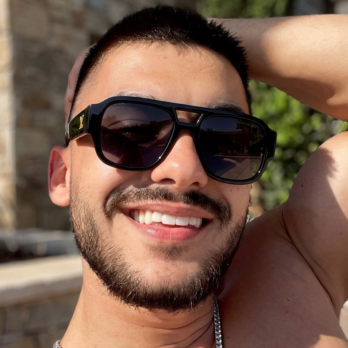 Lunettes de Soleil Homme Oversized – Total Black Edition