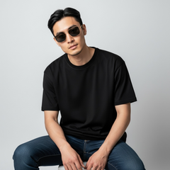 Lunettes homme – Monture noire & détails dorés