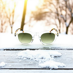 Monture transparente & branches écaille