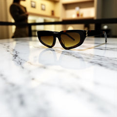 Lunettes de Soleil Femme – Saint Laurent Cat Eye Havana Brown