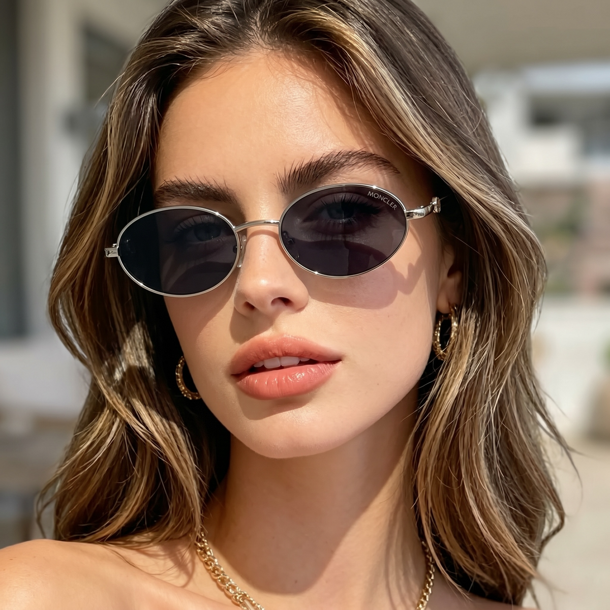 Lunettes de Soleil Femme Oval – Black Pearl Silver