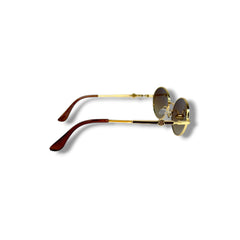Lunettes de Soleil Homme Oval – Gold Brown Prestige