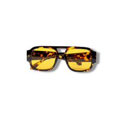 Lunettes de Soleil Homme Oversized – Tortoise Orange Amber Edition