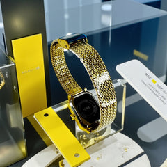 Montre femme dorée – Cadran noir