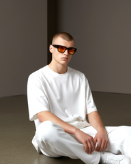 Orange Block – Look futuriste