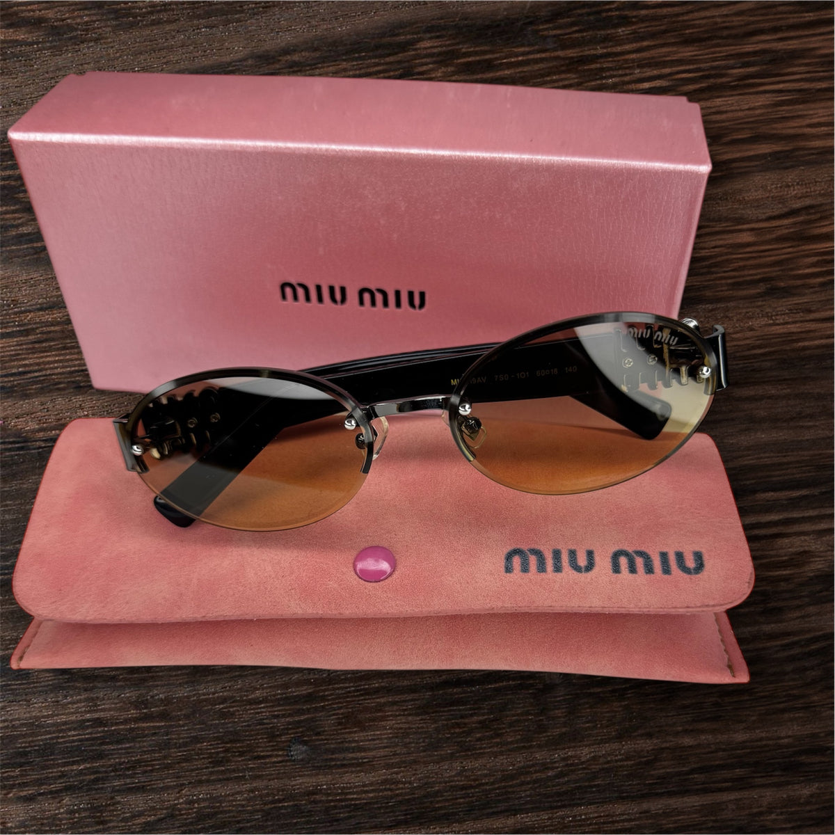Lunettes de soleil femme – Miu Miu MU04ZS Dégradé Marron