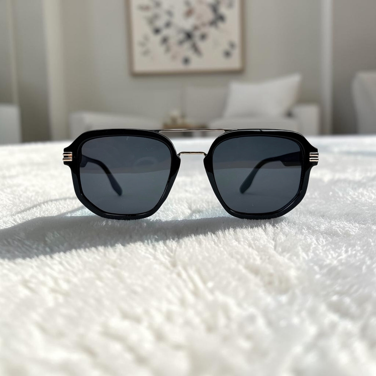 Lunette Homme Square Noir Classique – Collection 2026