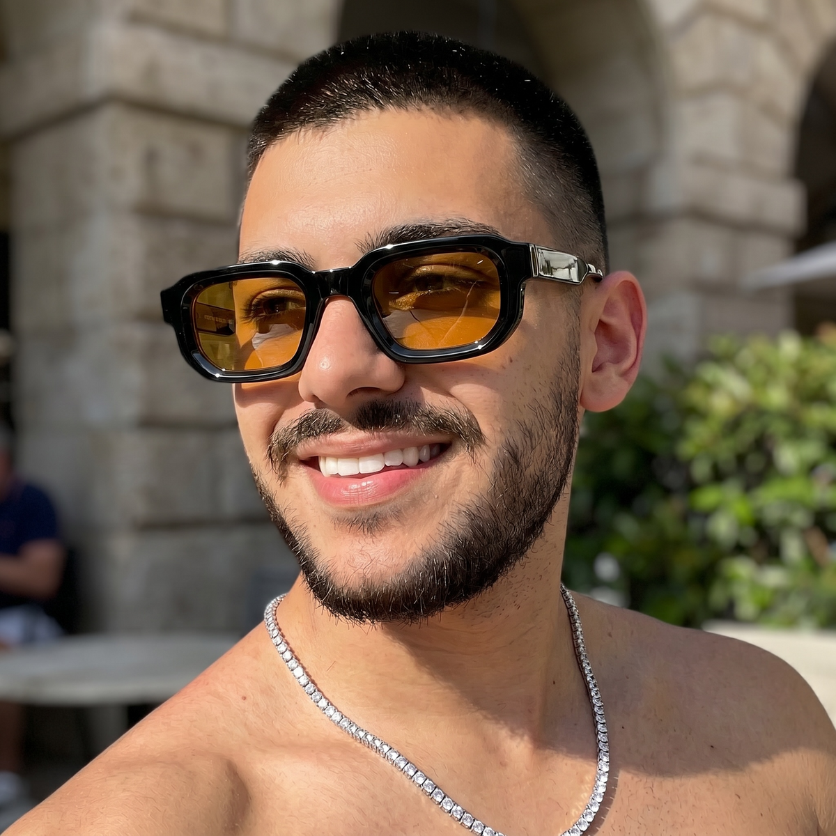 Lunettes Homme UV400 – Orange Black Edition