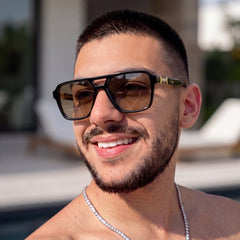 Golden Black Frame UV400 – Lunettes Homme