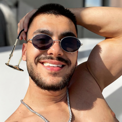 Lunettes de Soleil Homme Oval – Black Silver Edition
