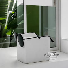 Ray-Ban RB3548N – Lunettes de soleil Hexagonales Noir & Verres Foncés