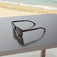 Monture marron foncé & verres bruns