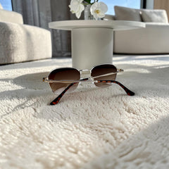 Lunettes Femme Marron & Doré – Regard Envoûtant